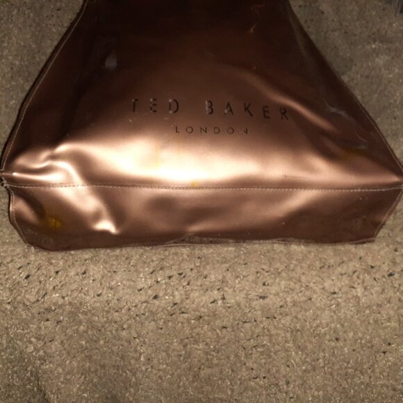 TED BAKER-Large Icon Shopping-Light Brown/Rose Gold-Bow-Excellent - Picture 7 of 7